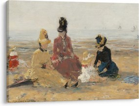 Kép - Eugène Boudin, On the Beach, Trouville, reprodukciók (70x50 cm)