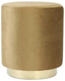 Aranyszínű-világosbarna bársony puff Nadien – Light &amp; Living