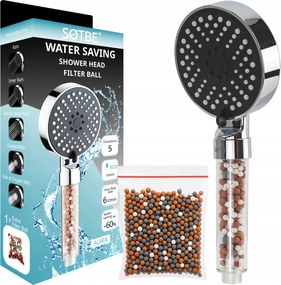 Zuhanyfej nagynyomású zuhanyhoz szűrővel és ionizációval Takarékos