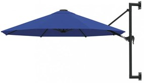 kék falra szerelhető napernyő fémrúddal 300 cm