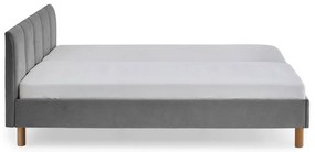 Szürke kárpitozott franciaágy ágyrács nélkül 180x200 cm Joker – Meise Möbel