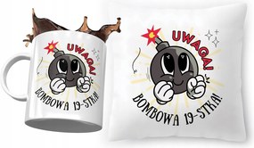 Születésnapi szett 19 19-es 19-es párna Bögre Nyomtatott fényképpel