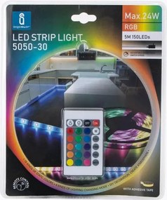 Aigostar - LED RGB fényerőszabályozható szalag 5m LED/24W/12/230V IP65 + távirányító