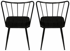 Yildiz Black and Black étkezőszék szett, 2 db, 2 db