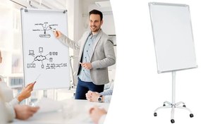 Gurulós mágneses, műanyag flipchart tábla 70x100 cm