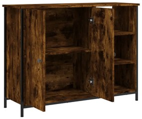 füstös tölgy színű szerelt fa tálalószekrény 100 x 33 x 75 cm