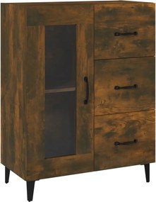 vidaXL füstös tölgy színű szerelt fa tálalószekrény 69,5 x 34 x 90 cm