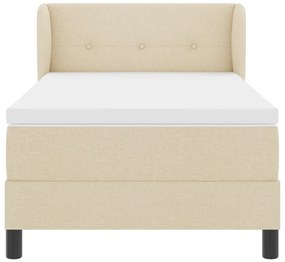 Boxspring Ágy Matraccal Krém 90x200 cm Szövet