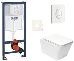 Függesztett WC-készlet könnyű falakhoz / előfalra szerelhető SAT Infinitio SIKOGRSIN12SASH0