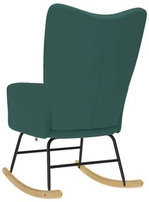 sötétzöld szövet hintaszék