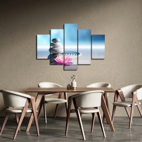 Homok, liliom és spa kövek képe (150x105 cm)