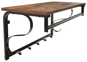 NATE fali fogas polccal, barna/fekete