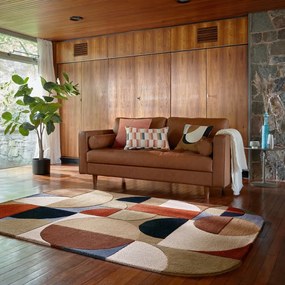 Terrakotta színű kézi szövésű gyapjú szőnyeg 160x230 cm Mia Arch – Flair Rugs