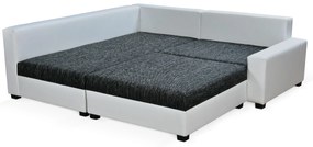 Sarok kanapé Monica (bézs + barna) (taburettel) (B). 616015