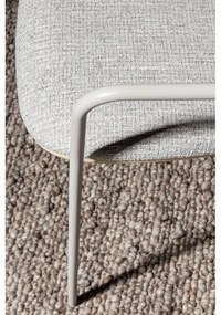 Világosszürke-natúr színű kárpitozott karfás étkezőfotel szett Nour – MOME