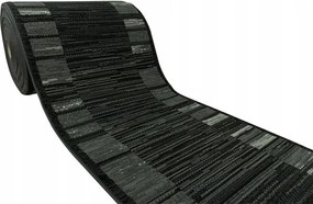 Futószőnyeg Szőnyeg Sötétszürke 150cm széles Előszoba Grafit Luna Csíkos