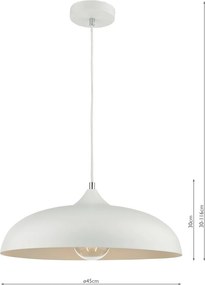 Dar Lighting modern skandináv függeszték kaelan fehér darkae012