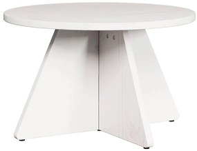 Dohányzóasztal 3 pcs Fehér 49 x 49 x 30 cm Tömör fenyőfa