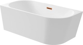 Aquauno Szabadonálló Sarokkád Balos 160x80 cm Réz Dugó És Túlfolyó