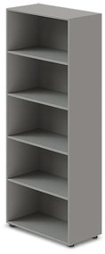 Magas szekrény TopOffice Premium 79,8 x 40,4 x 196,5 cm, szürke
