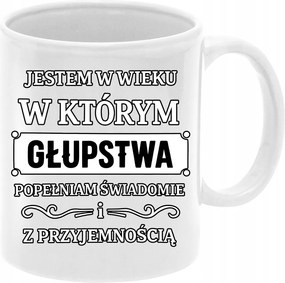 Vicces bögre A hülyeséget tudatosan követem el Egy Kollégámnak Karácsonyi ajándék