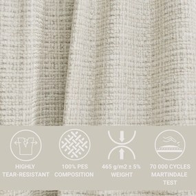 Szürkésbézs zsenília sarokkanapé (bal oldali-L alakú) Kirou – Maison de Rêve