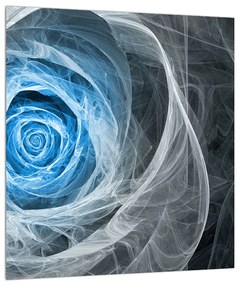 Absztrakt kép kék rózsa (30x30 cm)
