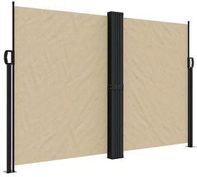 bézs behúzható oldalsó napellenző 160x1000 cm