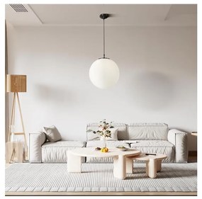 Searchlight 6088 - Csillár zsinóron ATOM 1xE27/60W/230V fehér/fekete