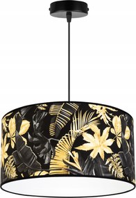 Mennyezeti Lámpa Függeszték Csillár Lámpabúra Fekete Arany Hálószoba 40CM