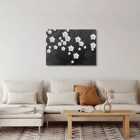 Kép - virágok az ágakon (üvegen) (70x50 cm)