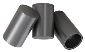 Design beépíthető spotlámpa, antracit GU10 50 mm, 2 db dönthető - Michael