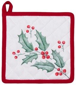 Karácsonyi mintás edényalátét - 20x20 cm - Holly Christmas