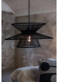 Markslöjd 108784 - Csillár zsinóron DUPLICI 1xE27/40W/230V fekete/bambusz