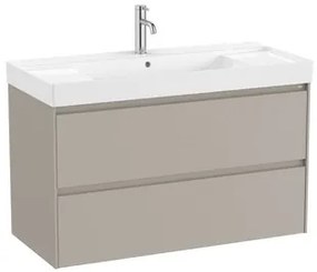 Fürdőszobaszekrény mosdóval Roca Ona 100x64,5x46 cm homokos mat ONA1002ZPM