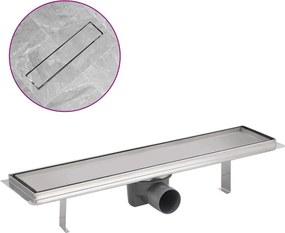 vidaXL 530x140 mm rozsdamentes acél lineáris zuhany csatorna