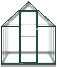 zöld alumínium melegház alapvázzal 224x169x202 cm