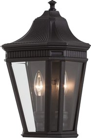 Feiss klasszikus kültéri fali lámpa cotswold lane fekete átlátszó elsfe-cotsln7-bk IP44