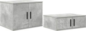 vidaXL Tárolószekrény 2 pcs Beton Szürke 103 x 41 x 40 cm Faanyag