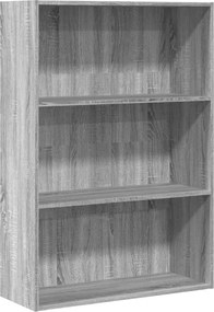 vidaXL szürke sonoma színű szerelt fa könyvespolc 80 x 30 x 114 cm
