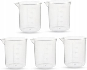 Folyadékkimérő mérőpohár, 100ml, műanyag, átlátszó, 5.9cm, 50db