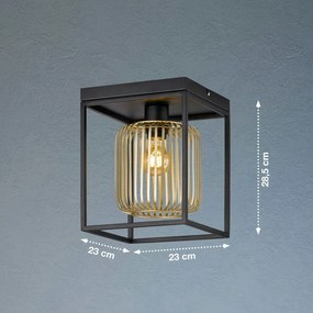 FISCHER & HONSEL 21294 CAYDO Loft Mennyezeti Lámpa Bézs, Fekete, Szürke E27 IP20