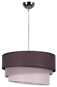 Duolla - Csillár zsinóron TRIO 1xE27/40W/230V átm. 45 cm antracit/szürke/fehér