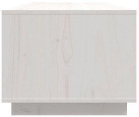 fehér tömör fenyőfa dohányzóasztal 110x50x40 cm