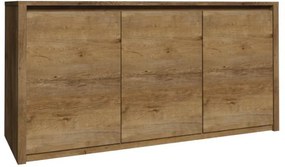 Komód 3- ajtós, tölgyfa lefkas, MONTANA K3D