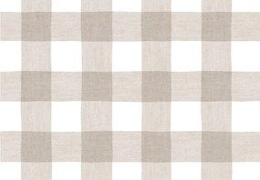 Parato Cristiana Masi Top Stripes Pic-Nic bézs-szürke kockás vlies tapéta – 38431