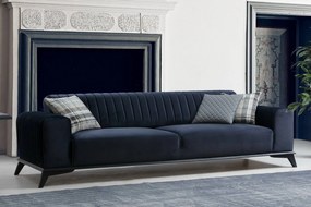 Design 3 személyes kanapé Pelumi 220 cm sötétkék