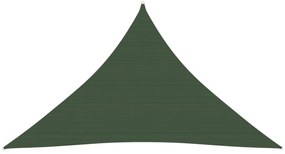 sötétzöld HDPE napvitorla 160 g/m² 3,5 x 3,5 x 4,9 m
