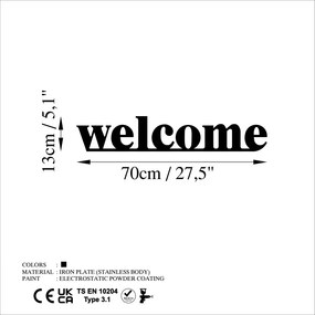 Welcome fém faldekoráció