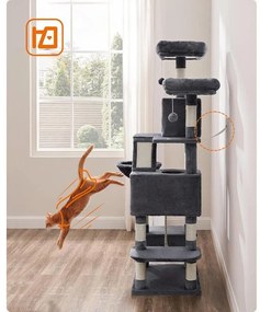 Nagy macskakaparó, 168 cm magas, füstszürke | FEANDREA